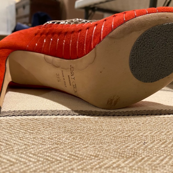 Jimmy Choo Orange sandals sz 39.5 - Picture 3 of 5